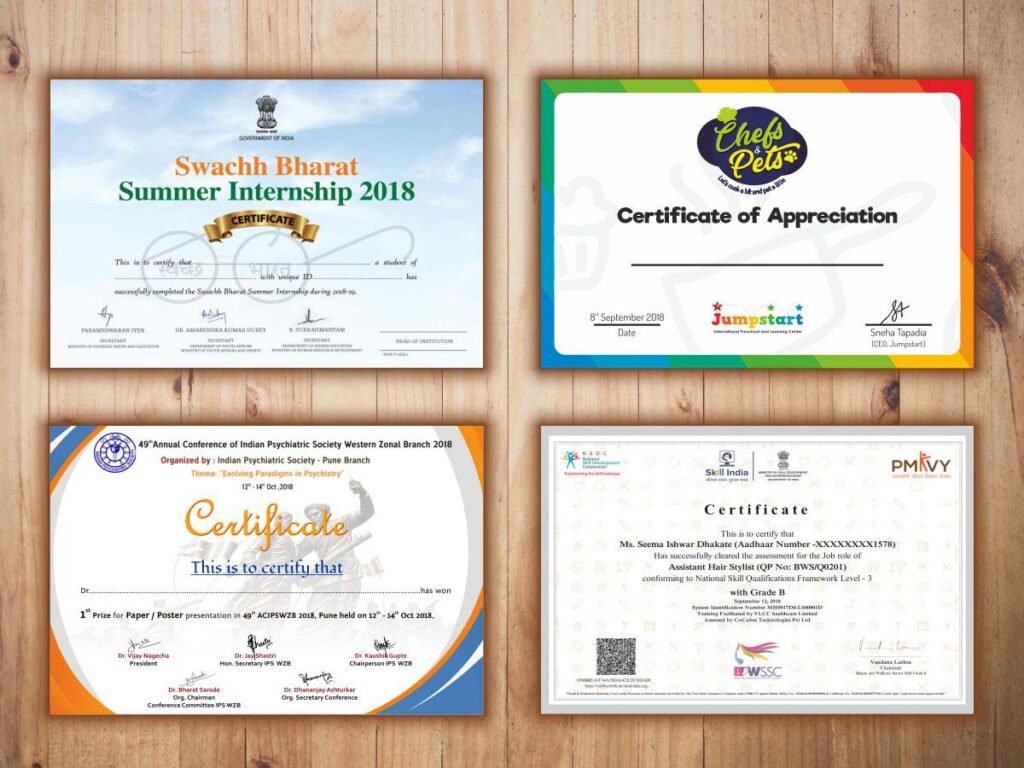 Certificate Printing Leamington SPA